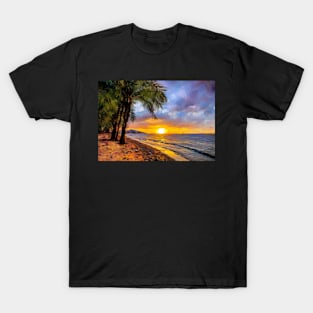 Hawaiian Beach at Sunset T-Shirt